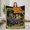 Trust In God Knitted Blanket Flannel Horror Halloween Cthulhu Lovecraft Occult Thin Throw Blanket for Home Couch Bedroom Quilt