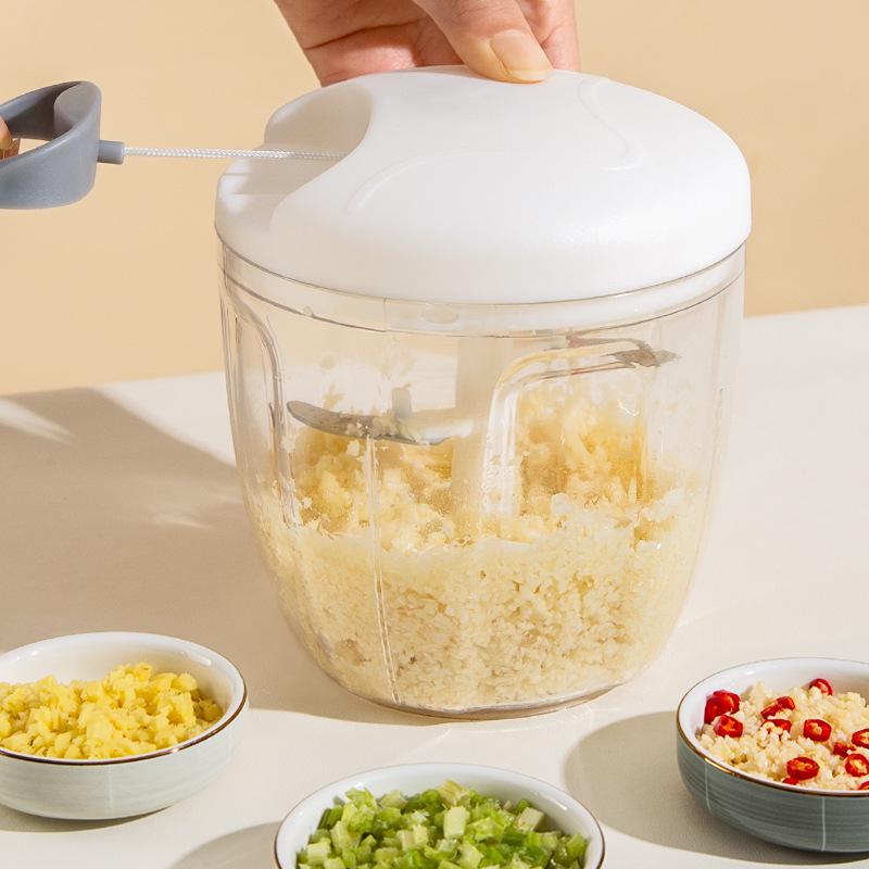 Ruční lis na česnek a sekáček - Malý domácí mačkač a sekáček na česnek pro dochucování a přípravu jídla