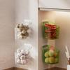 3pcs wall-mounted ginger & garlic storage boxes, no-drill, visible plastic baskets, for kitchen & bathroom, home & commercial use