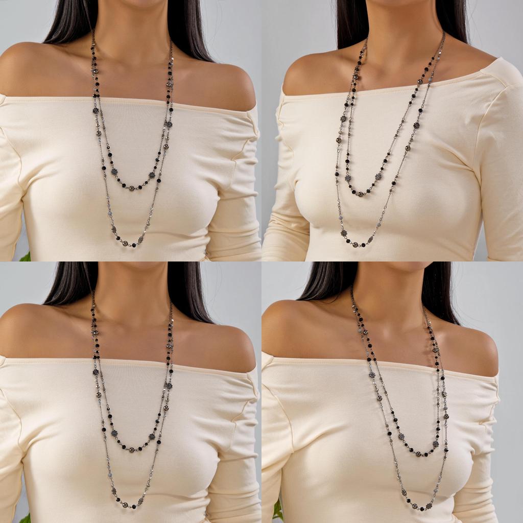 Elegant Necklace Multilayer For Women With Vintage Antique Finish Gift Idea