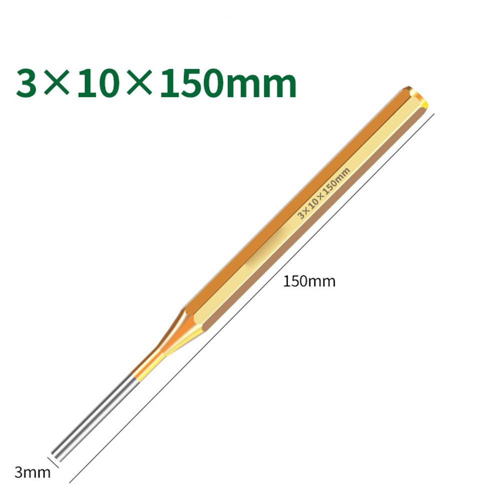 1pc Brass Punch 150mm Roll Pin Punch Tool Remover Heavy Duty Chisel Cone Punch For Machinery Maintenance 2/3/4/5/6/8/10mm