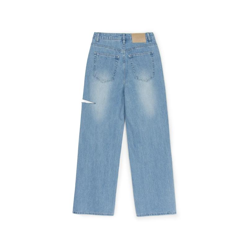 New MLB New York Yankees Jeans Women's Sky Blue 3FDPB0751-50BLL