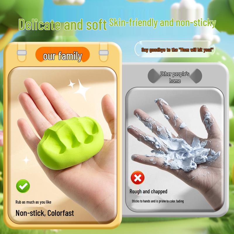 Kaba Bear Lightweight Non-Stick Colored Clay Set for Kids - Includes Safety Knife Tool for DIY Creations