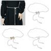 Adjustable Butterfly Pearls Waist Chain Luxury Pearls Waist Band Thin Belt Enjoy Female Elegances for Various Occasion