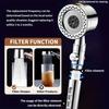 5 Spray Spa Shower Head ABS Portable High Pressure Large Flow Filtered Shower Heads with Stop Button Universal Bathroom Nozzle