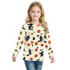 Children's Halloween Print Long Sleeve Neck T-Shirt for Boys Girls