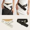 Punk Style Rivet Belt With Metal Buckle For Fashionforward Streetwear