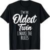 Twins Matching Shirt Birthday Sibling Oldest Twin T-Shirt