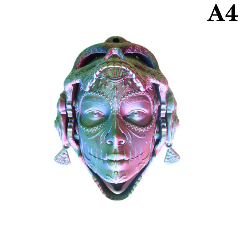 3D Printed Skull Head Mechanical Mask Model Statue, Wall-Mounted Gothic Skull Mask Decoration, Prank Model, Stress Relief Toy