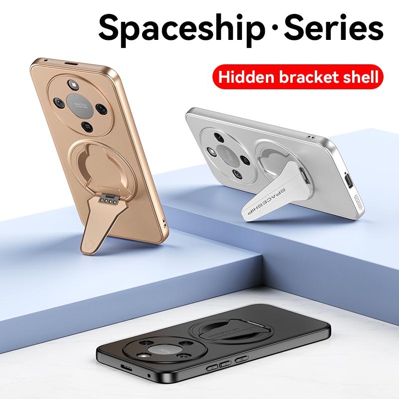 KEYSION Magnetic Phone Case for HONOR X9d 5G X9c Smart Metal Paint Upright Kickstand Shockproof Cover for Honor Magic 8 7 Lite 5G