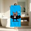 Y2K American Trendy Cartoon Towel Microfiber soft Beach Towel for Travel Fitness Sauna Bathing Camping