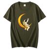 Spaceunisex Unisex On The Moon Funny Graphic T Shirts Summer Cotton Short Sleeve Tshirts Unisex Streetwear Round Neck Tshirt