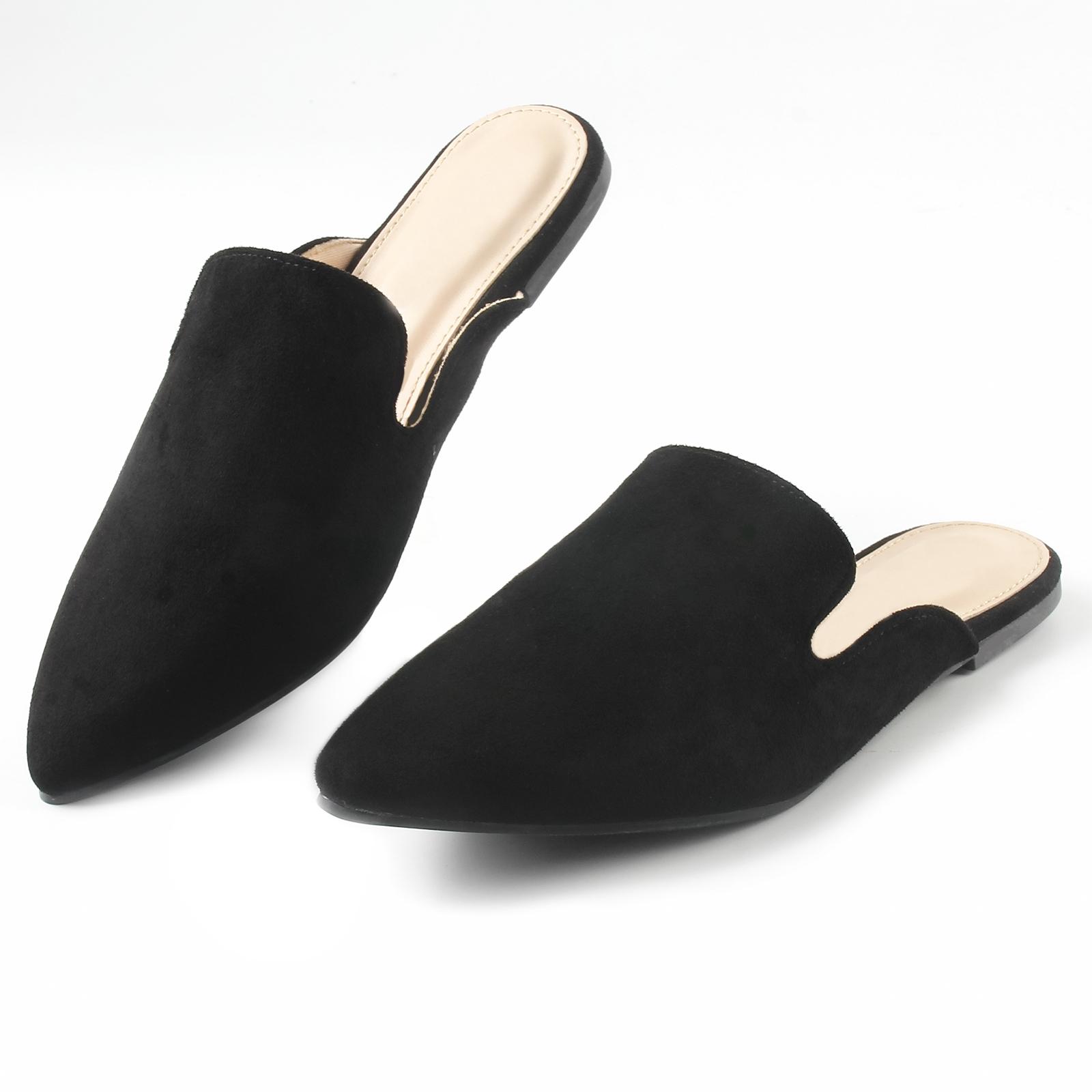 

Простые полутапочки, удобные на открытом воздухе, без каблуков, сандалии с острым носком и плоской подошвой, сандалии-кроссовки для женщин 37