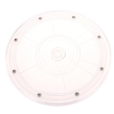 Giradischi in acrilico trasparente 360 girevole espositore base rotonda gioielli pigri decorazioni piastre girevoli mobili ferramenta