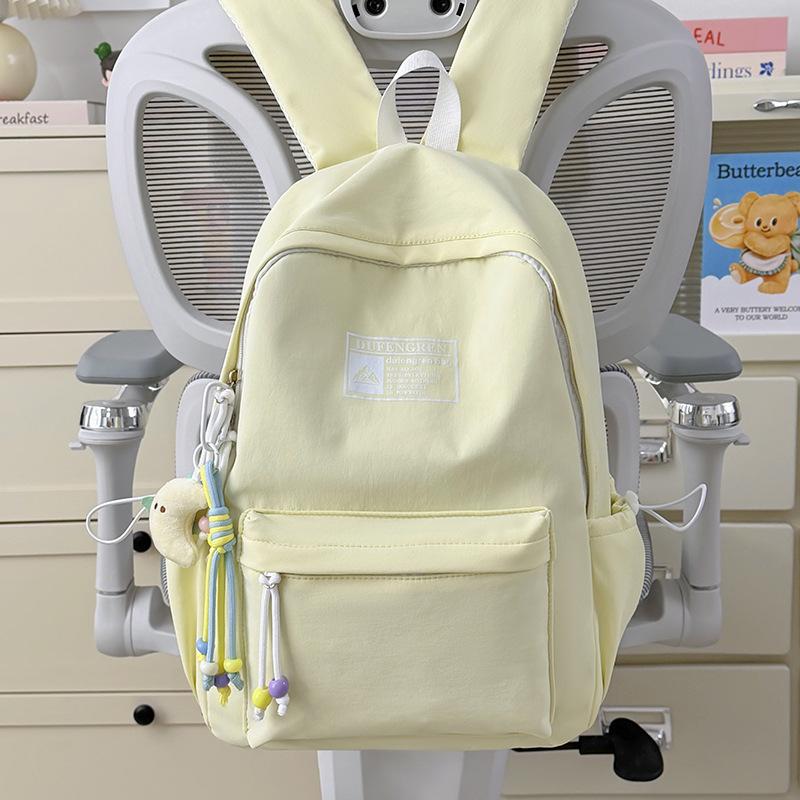 Schoolbag Ice Blue Matte Salt Sweet Balance College Style Backpack Female College Student Morning Eight Commuter Lightweight Simple Backpack