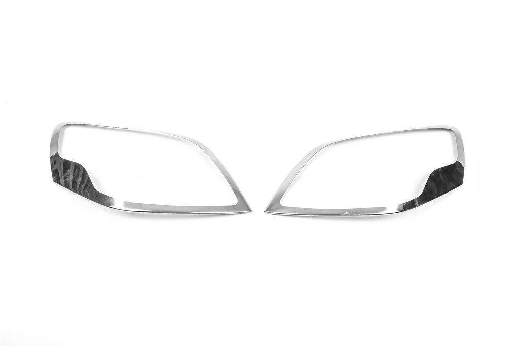 Kryty světlometů (2 ks, nerez) Carmos - Turecká ocel pro Peugeot Bipper