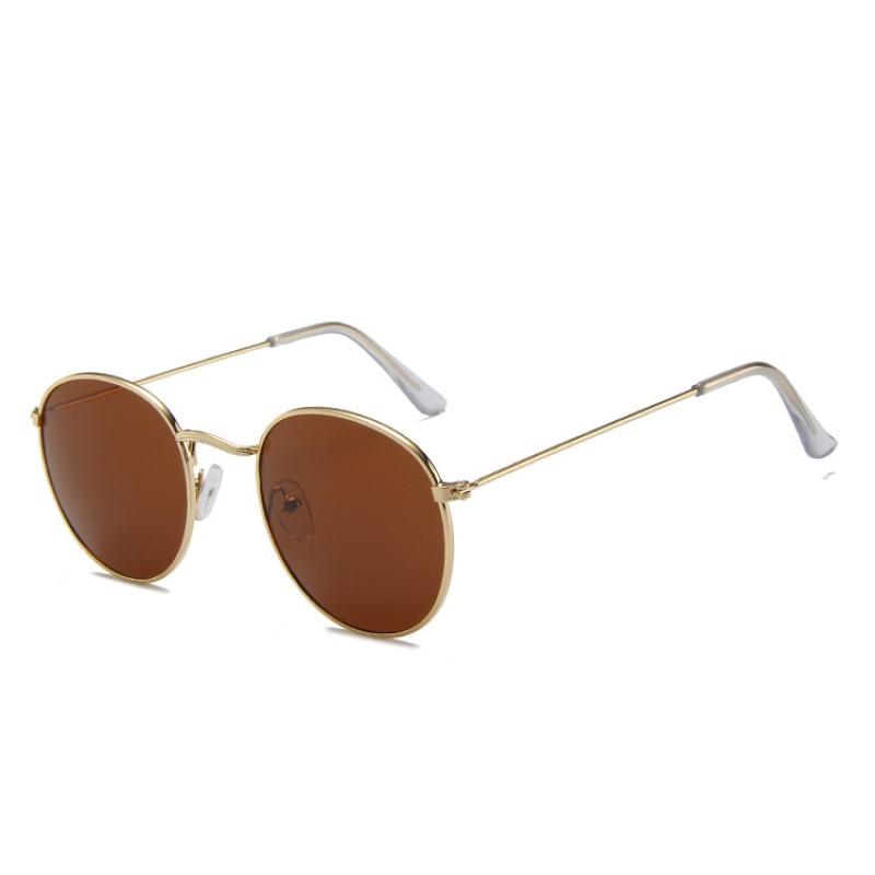 Luxury Vintage Round Sunglasses Women Designer Fashion Mirror UV400 Sun Glasses For Lady Eyewear Female Brand