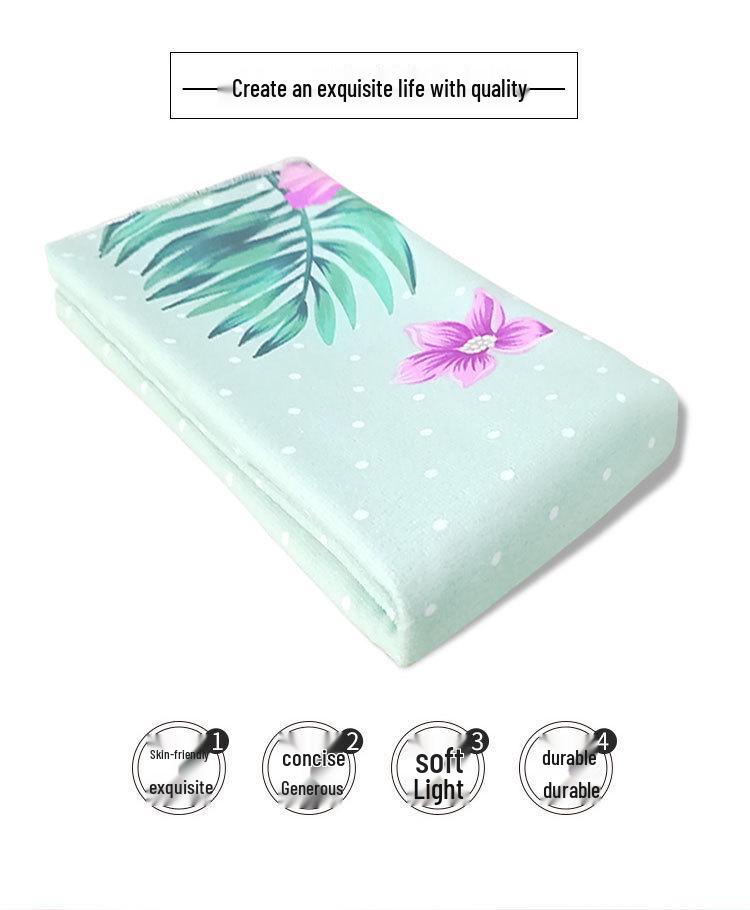 Summer Tropical Ultra-fine Fiber Beach Towel with Sun Protection