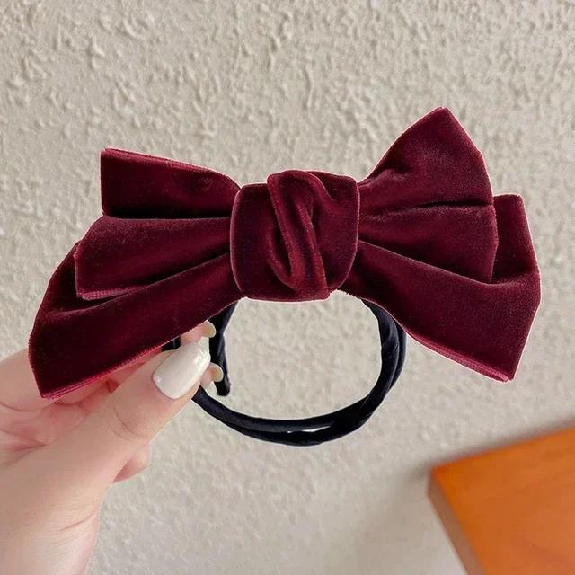 New Magic Velvet Bow Clip Hairstyle Twist Elegant French Bun Curler Braider Maker Tools Dount Twist Fashion Hair Accessories