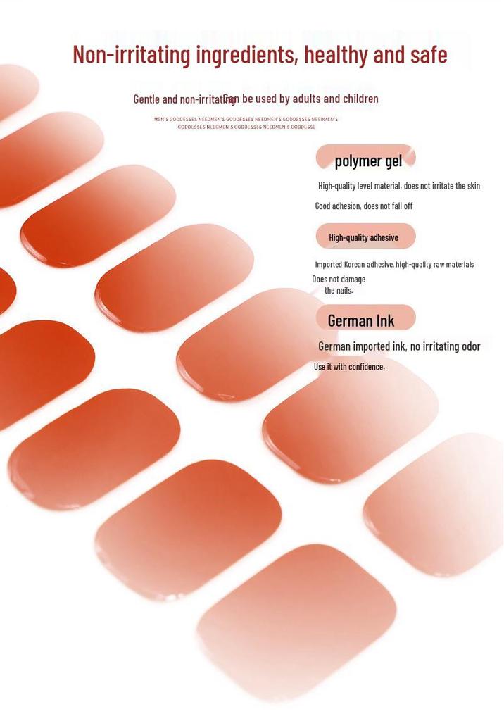 Zhengxiang Japanese Style UV Gel Nail Stickers - Solid Color, Semi-Cured, Popular Light Curing Design
