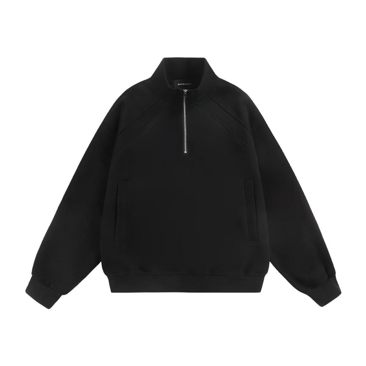 Unisex Heavyweight Half-Zip Hoodie, Autumn/Winter, 400g Terry, Thickened Design, Premium Quality 2XL