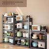 5-Tier Heavy-Duty Steel-Wood Kitchen Storage Rack