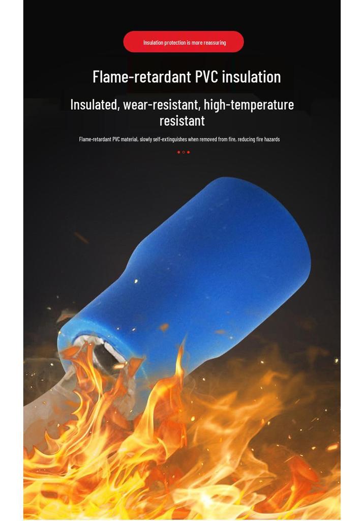 Flame Retardant Insulated Copper O-ring Terminal Lug