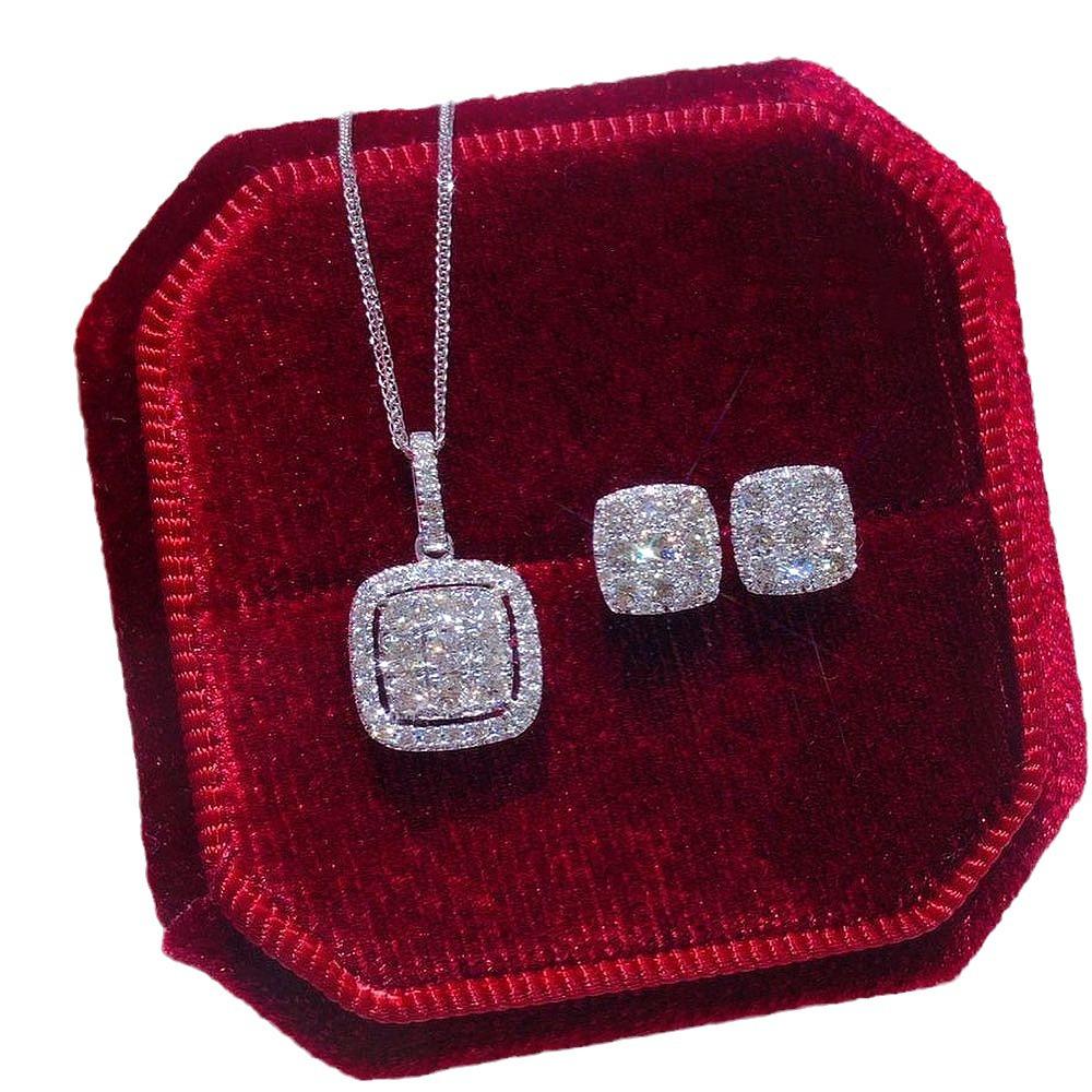 Cao Shi European & American Light Luxury Zircon Pendant Necklace
