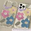 Fresh Oil Painting Flower Apple 15 Mobile Phone Case Iphone14promax Transparent Soft Glue 13/12/11 Anti-drop XR