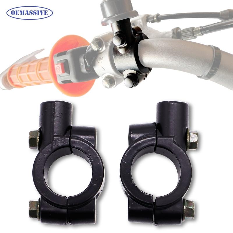 Heavy Duty Handlebar Mirror Mount Pair of Universal Clamp Bracket for Motorcycle Bike ATV Scooter and Electric Bike