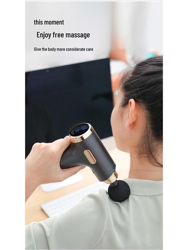Compact Silent Massage Gun: Powerful, Low-Noise, Long-Lasting Battery with High-Frequency Vibration