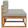 Sectional Sofa Units with Cushions 2 Pieces Natural