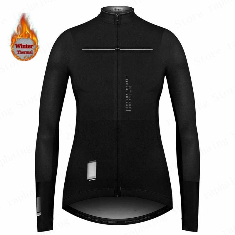 2026 Cycling Clothing Winter Women Long Sleeve Jersey Set Lady Thermal Fleece Road Bike Jacket Female Sportswear Warm Spain Suit