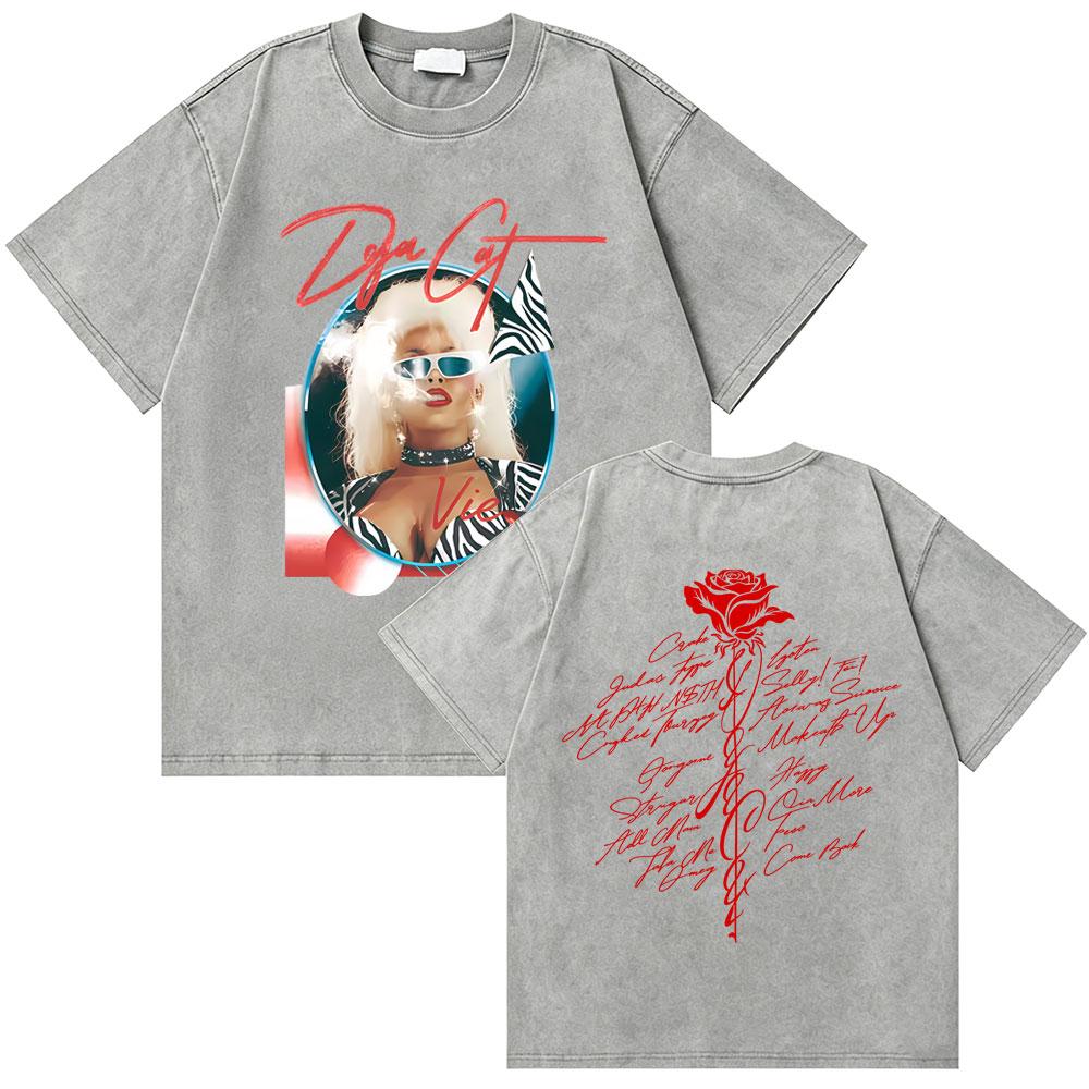

Washed Vintage Rapper Doja Cat Welcome To Planet Her Graphic Tshirt Say So Merch Tshirts Men Women Hip Hop Oversized T Shirts S