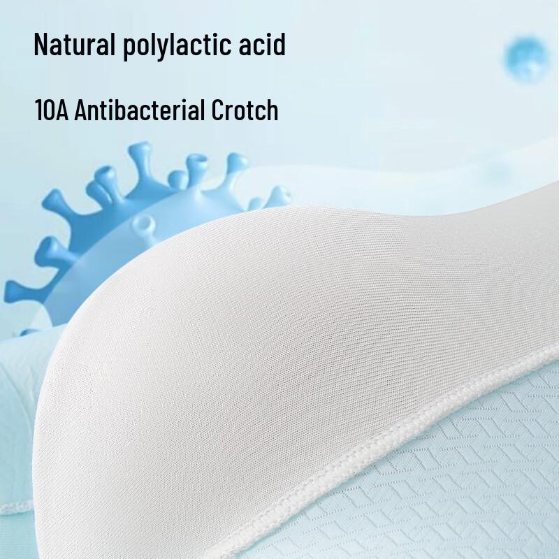 MiiOW Men's Ice Silk Seamless Boxer Briefs 3-Pack