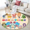 One Piece,Round Area Rug,Carpet Rug for Living Room Bedroom Sofa Playroom Decor,Non-slip Floor Mat