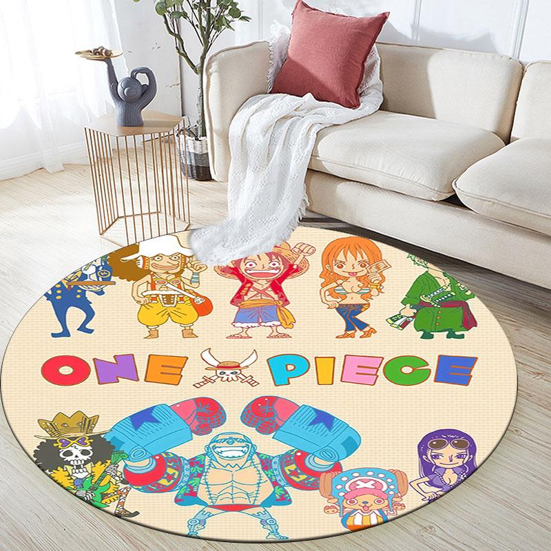 One Piece,Round Area Rug,Carpet Rug for Living Room Bedroom Sofa Playroom Decor,Non-slip Floor Mat