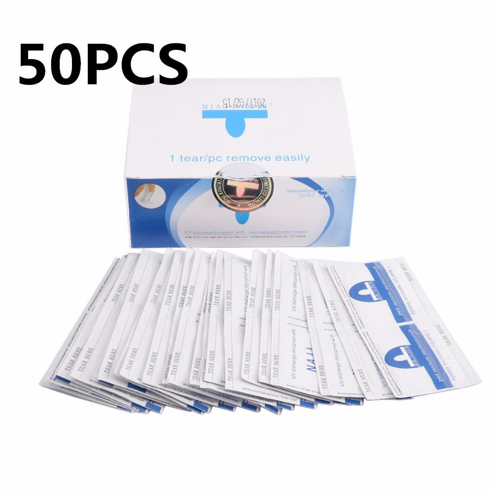 

Rosalind Профессиональные обертывания для снятия геля для ногтей УФ-гель для очистки маникюра Средство для снятия отмачивания 50pcs