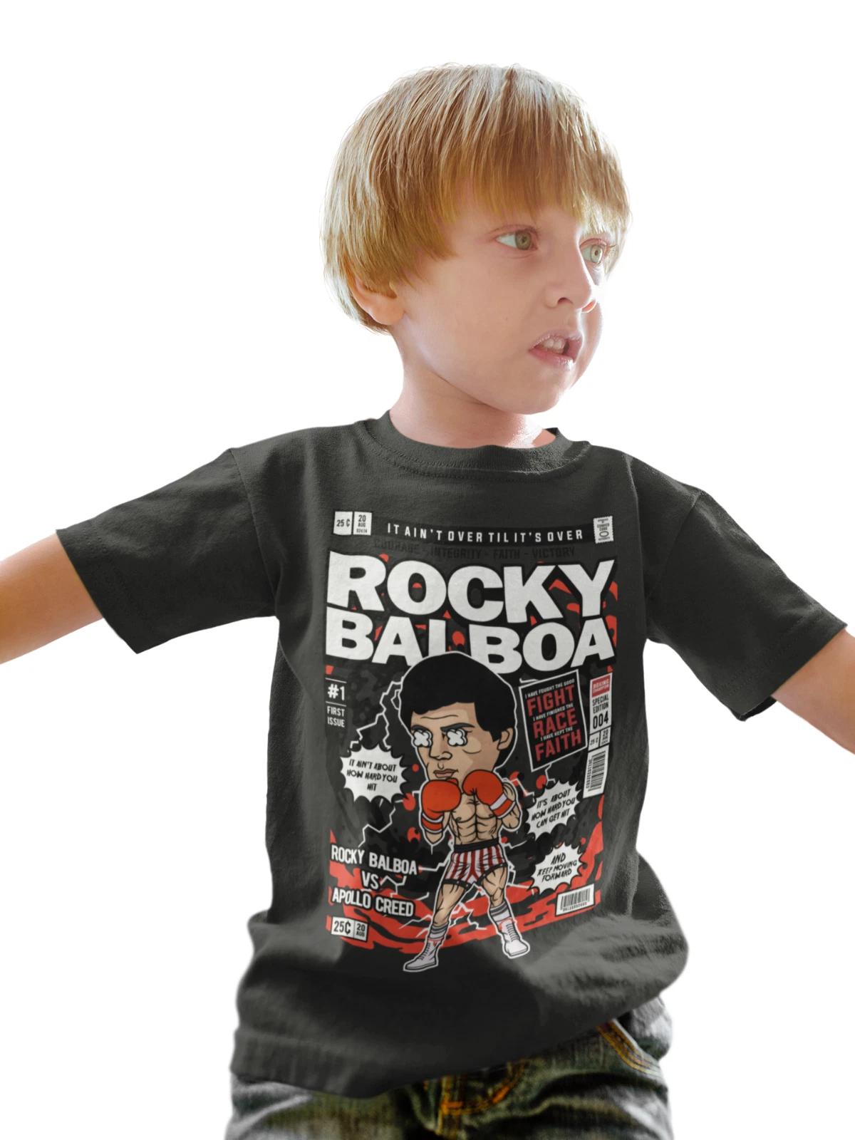 rocky boxing halloween 90s film movie kids girls boys funny birthday kids boys T-Shirt 150
