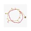 Bracelet - Luxenter - Ethal - Cristal rose - finition or 18k - Longueur 16 cm + 3 cm