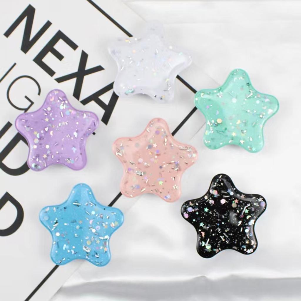 The New Patrick Star Shape Star Shape Mobile Phone Holder Glitter Mobile Phone Holder Is Suitable for Any Mobile Phone and Mobil