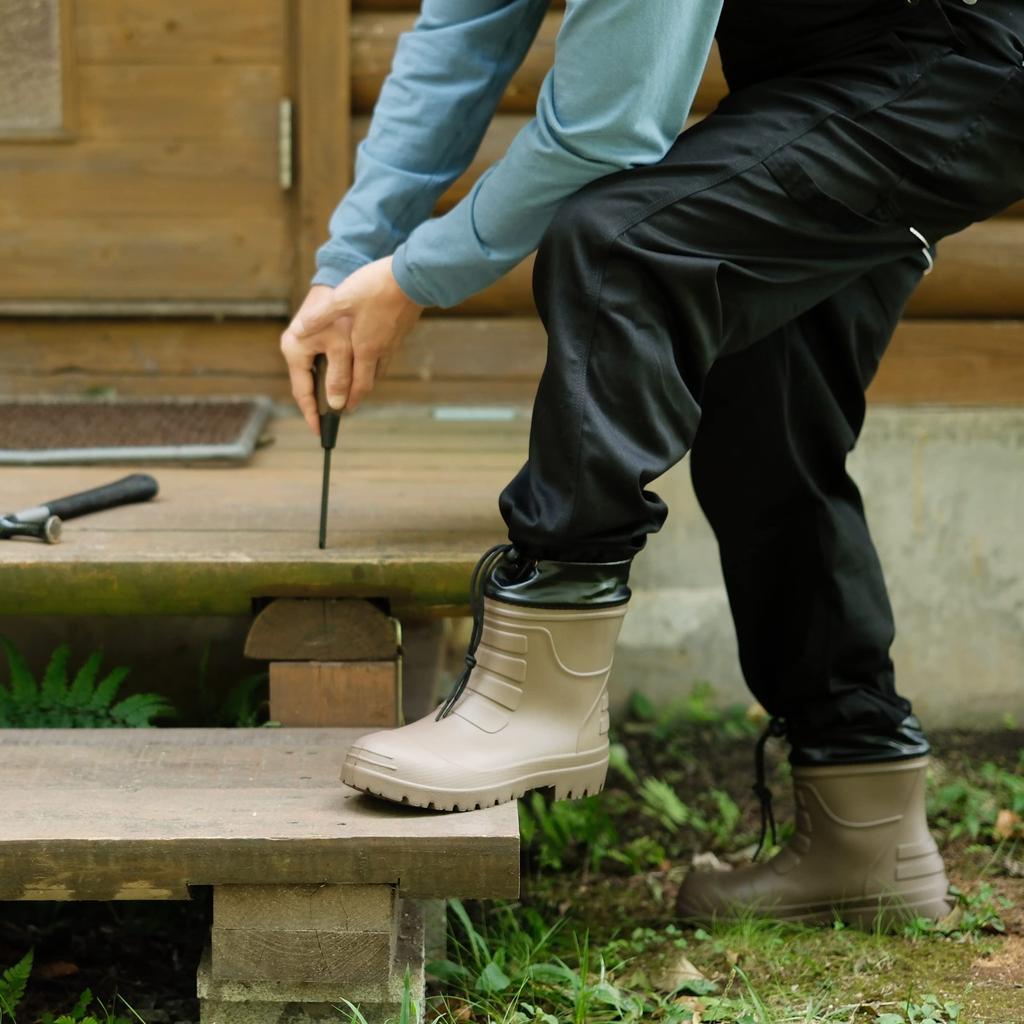 Nobuoka Work Rain Ultra Scurt Hibrid LL [CO-COS] Cizme, Cizme, Ușoare, Lungime, EVA, Unisex, Ziproa, Violet,