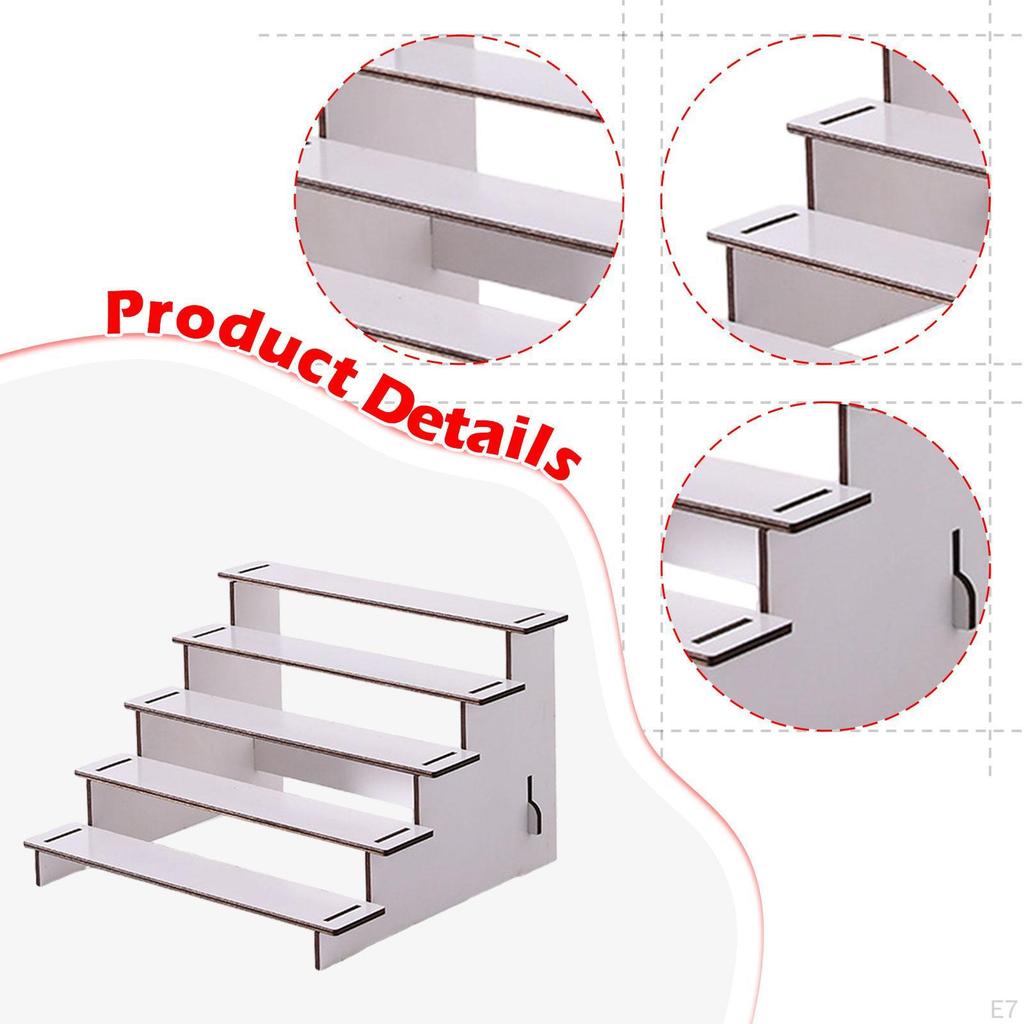 Holz Display Erhöhung Cupcake Ständer Vielseitig Rustikal Gestuft Parfüm Organizer Gewürzregal für Schmuck