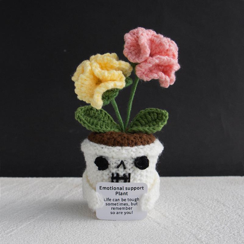 Halloween Positive Energy Knit Ghost Doll Ornament