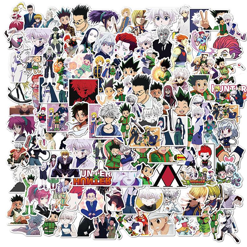 Balení 100 ks X Hunter Anime Stickers Nálepky na notebook na kolo na kytaru a skateboard