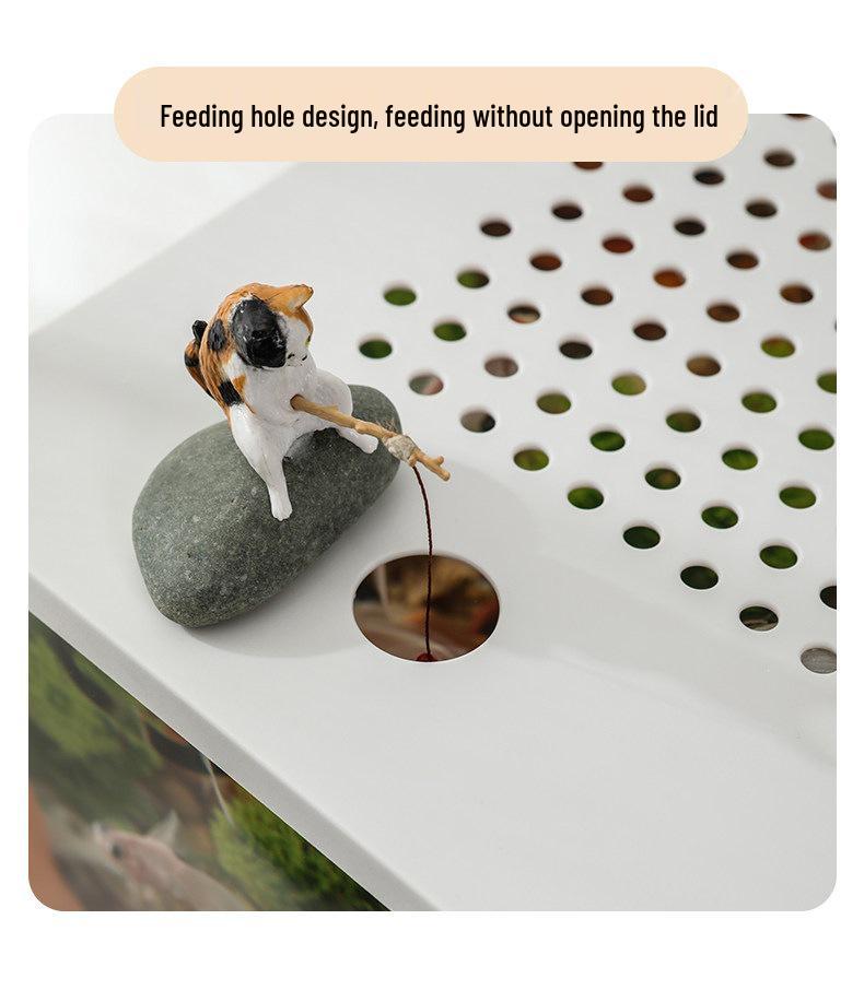 Eco-Friendly Desktop Fish Tank - Small Transparent Goldfish Aquarium for Home or Coffee Table Decor