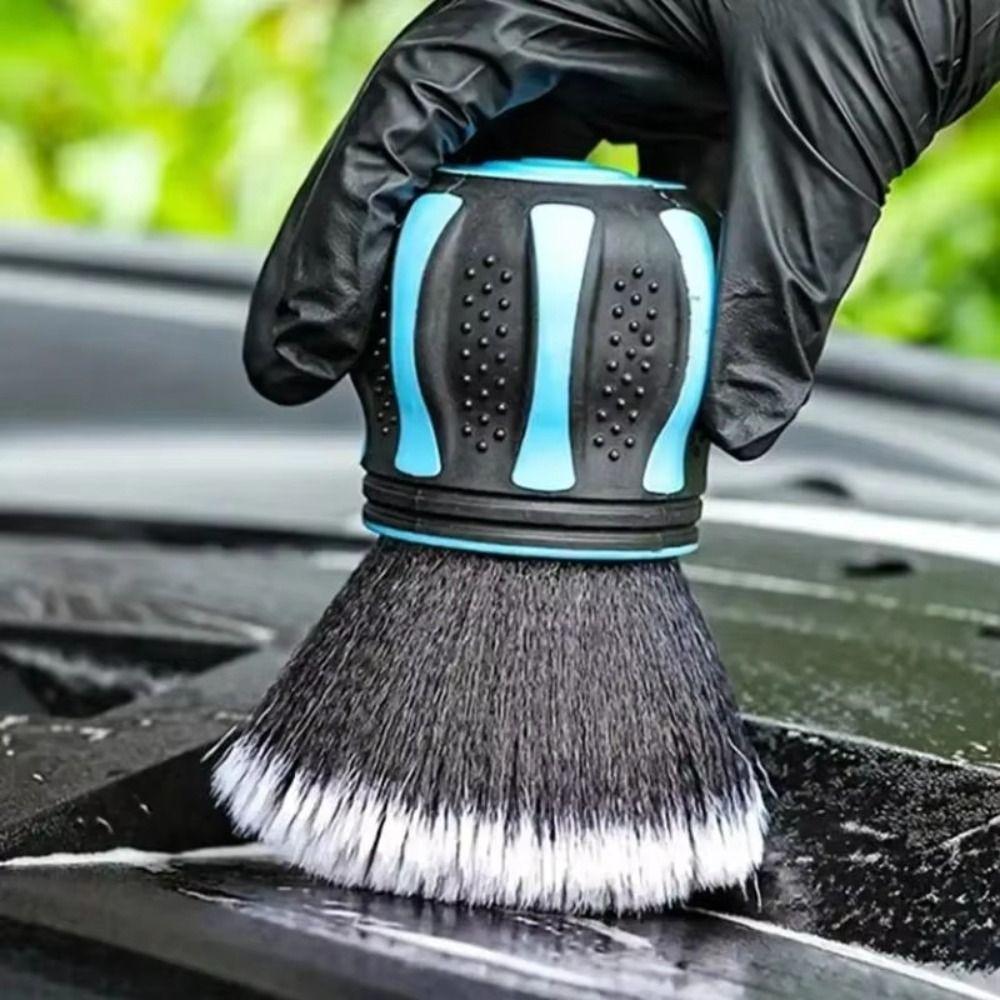 Reusable Design Car Detailing Brushes Ergonomic Grip Detailing Dusting Tool Leather Surfaces