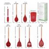 Chang Baosen Wood Handle Silicone Kitchen Utensil Set