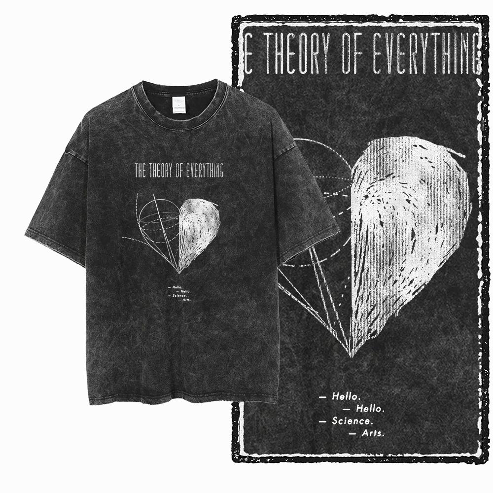 SC MATH THEME PAI Printed Cotton Acid Washed Exclusive Graphic Unisex T Shirt Cool Streetwear Men Tshirts Big Size Tee for men