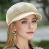 Summer Women's Octagonal Paper-Straw Hat Thin Breathable Painter Cap Beach Duckbill Sunshade 6 Colors Factory Wholesale